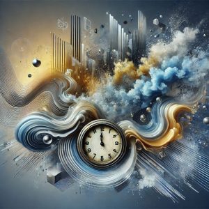 representação visual da corrida contra o tempo e da busca por energia e presença