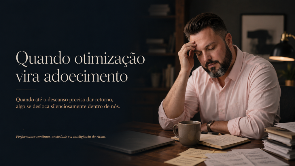 Quando otimização vira uma forma sofisticada de adoecer