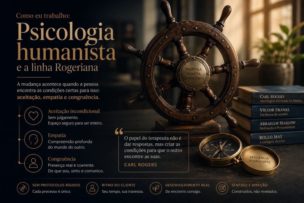 Como eu trabalho: psicologia humanista e a linha Rogeriana