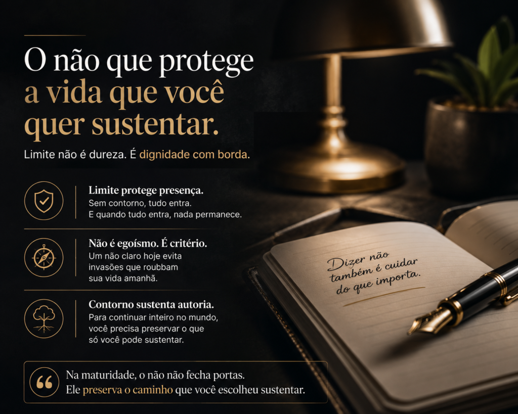 O não que protege a vida que você quer sustentar