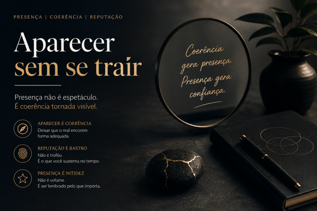 Aparecer sem se trair