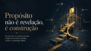 Propósito não é revelação, é construção